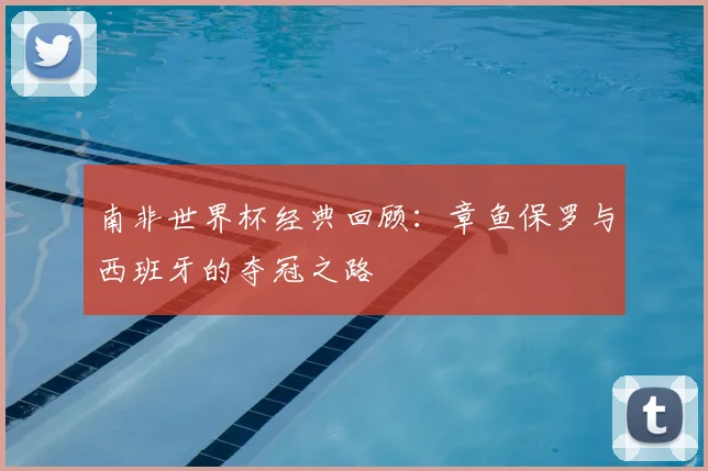 南非世界杯经典回顾：章鱼保罗与西班牙的夺冠之路