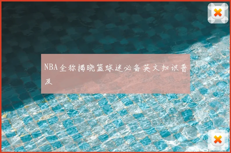 NBA全称揭晓篮球迷必备英文知识普及