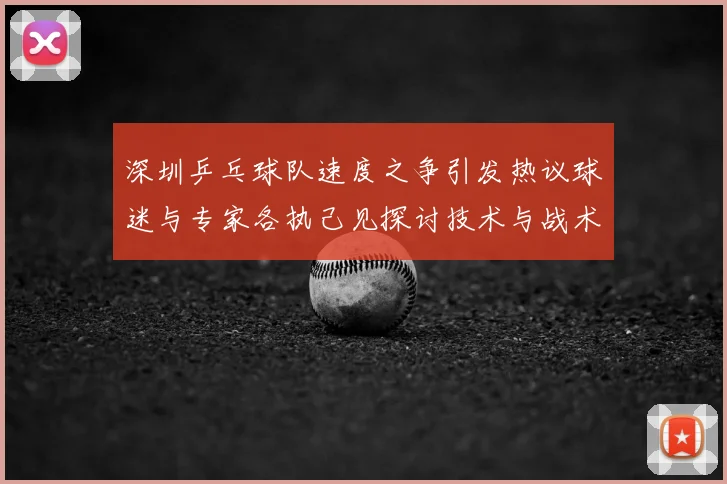 深圳乒乓球队速度之争引发热议球迷与专家各执己见探讨技术与战术